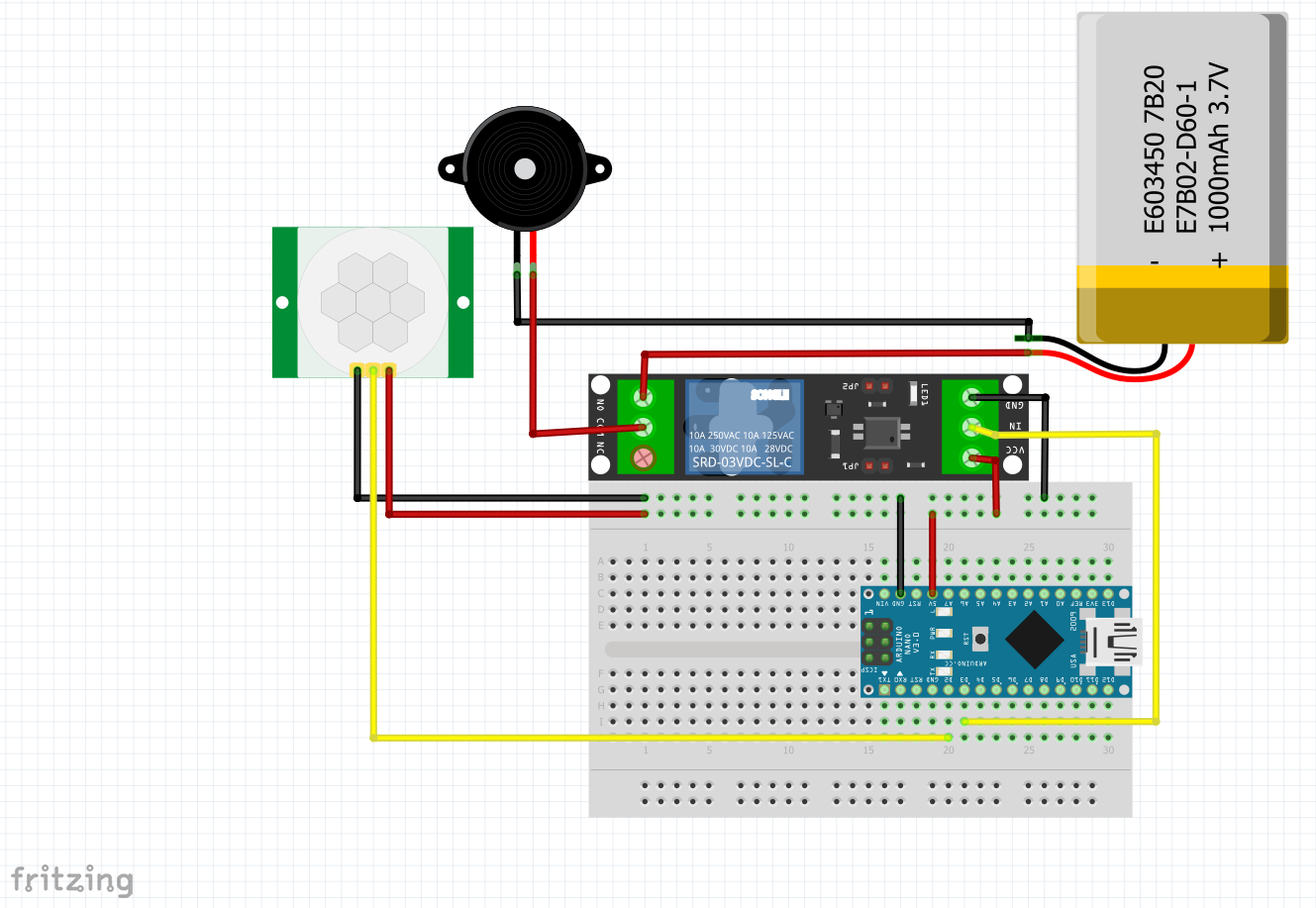 Relay Operated buzzer